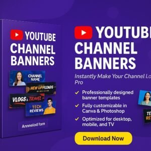 Professional YouTube Channel Banners - Customizable Templates for All Niches (2025)